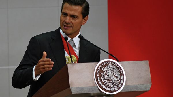 Mexican President Enrique Pena Nieto delivers his third annual report at the National Palace in Mexico City on September 2, 2015 - Sputnik International