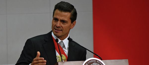 Mexican President Enrique Pena Nieto delivers his third annual report at the National Palace in Mexico City on September 2, 2015 - Sputnik International
