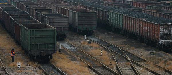 Wagons for transporting coal wait to be transferred in Donetsk, eastern Ukraine. Wagons for transporting coal wait to be transferred in Donetsk, eastern Ukraine. - Sputnik International