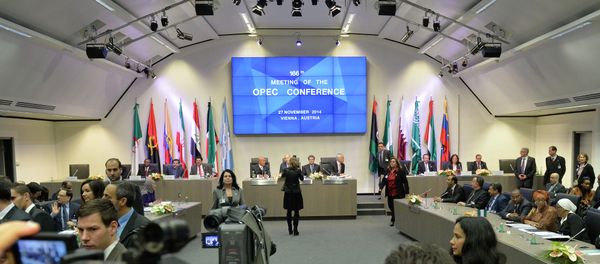 A general view shows the166th ordinary meeting of the Organization of the Petroleum Exporting Countries, OPEC, at their headquarters in Vienna, Austria A general view shows the166th ordinary meeting of the Organization of the Petroleum Exporting Countries, OPEC, at their headquarters in Vienna, Austria - Sputnik International
