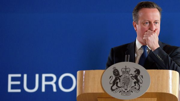 British Prime Minister David Cameron pauses before speaking during a final media conference after an EU summit in Brussels on Friday, June 26, 2015. British Prime Minister David Cameron pauses before speaking during a final media conference after an EU summit in Brussels on Friday, June 26, 2015. - Sputnik International