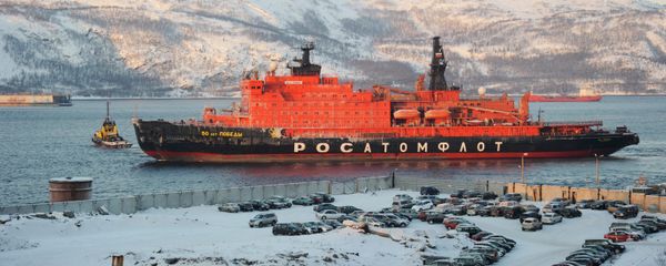 Nuclear icebreaker 50 Let Pobedy goes on voyage - Sputnik International