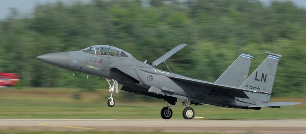 US McDonnell Douglas F-15 Eagle twin-engine and all-weather tactical fighter. File photo US McDonnell Douglas F-15 Eagle twin-engine and all-weather tactical fighter. File photo - Sputnik International