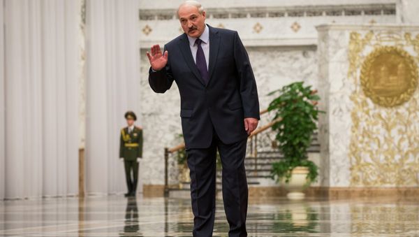 Belarusian President Alexander Lukashenko greets journalists as he attends the arrival ceremony in Minsk, Belarus, Wednesday, Feb. 11, 2015 Belarusian President Alexander Lukashenko greets journalists as he attends the arrival ceremony in Minsk, Belarus, Wednesday, Feb. 11, 2015 - Sputnik International