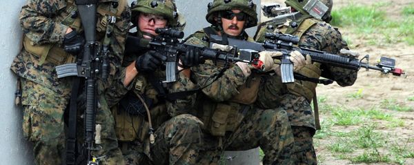 US servicemen take part in a military drill in Yavoriv polygon, Lviv district, western Ukraine, on July 24, 2015 - Sputnik International