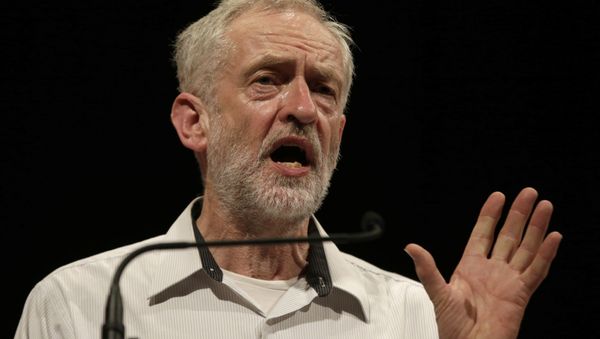 British lawmaker Jeremy Corbyn addressing a meeting during his election campaign for the leadership of the British Labour Party in Ealing, west London, Monday, Aug. 17, 2015. - Sputnik International