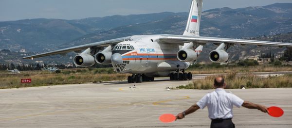Russian EMERCOM plane with humanitarian aid for the people of Syria arrives to Latakia Airport in Syria Russian EMERCOM plane with humanitarian aid for the people of Syria arrives to Latakia Airport in Syria - Sputnik International