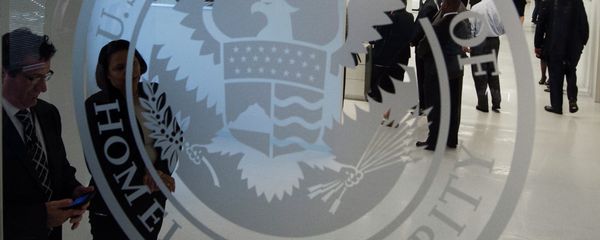 The Department of Homeland Security logo is seen at the new ICE Cyber Crimes Center expanded facilities in Fairfax, Virginia July 22, 2015. The Department of Homeland Security logo is seen at the new ICE Cyber Crimes Center expanded facilities in Fairfax, Virginia July 22, 2015. - Sputnik International