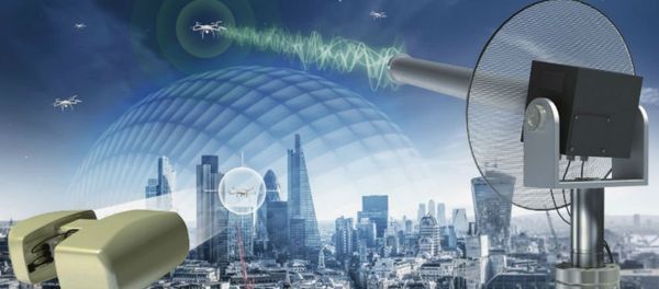 A graphic depiction of the Selex ES Falcon Shield counter-UAV system. - Sputnik International