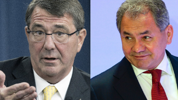 Ashton Carter and Sergei Shoigu Ashton Carter and Sergei Shoigu - Sputnik International