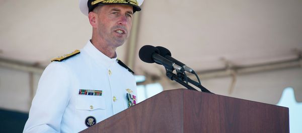 Adm. John Richardson delivers remarks during the commissioning ceremony of the Virginia-class attack submarine USS John Warner (SSN 785) at Naval Station Norfolk. Adm. John Richardson delivers remarks during the commissioning ceremony of the Virginia-class attack submarine USS John Warner (SSN 785) at Naval Station Norfolk. - Sputnik International