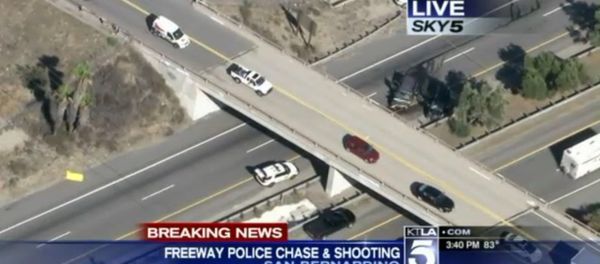 A car chase turned deadly in Northern San Bernardino on Friday, when police shot and killed their suspect from a chopper. A car chase turned deadly in Northern San Bernardino on Friday, when police shot and killed their suspect from a chopper. - Sputnik International