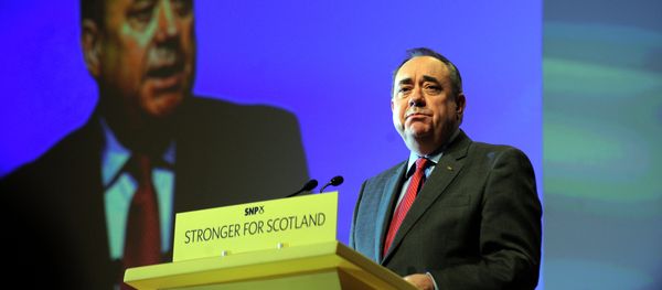Scotland's First Minister Alex Salmond delivers his final speech as the leader of the Scottish National Party at the SNP Annual National Party Conference in Perth, Scotland on November 14, 2014 - Sputnik International