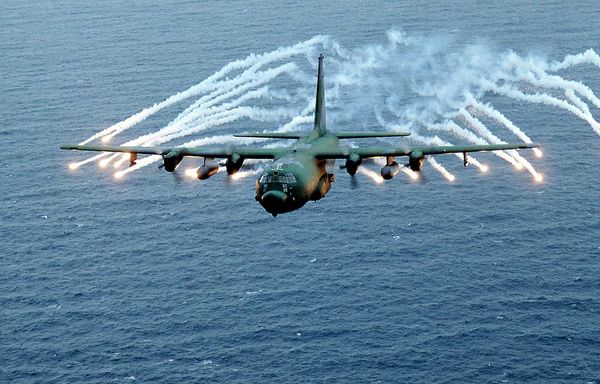 This US Air Force file photo obtained 07 March 2002 shows an Air Force AC-130 gunship on a training exercise - Sputnik International