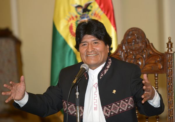 Bolivian President Evo Morales offers a press conference at the Quemado presidential palace in La Paz on May 5, 2015 Bolivian President Evo Morales offers a press conference at the Quemado presidential palace in La Paz on May 5, 2015 - Sputnik International