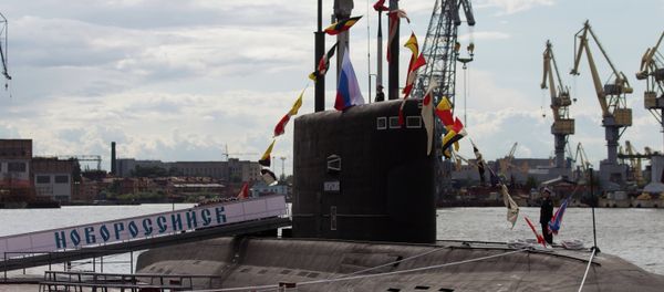 Official ceremony of raising Russian Navy colors on Novorossiysk diesel-electric submarine Official ceremony of raising Russian Navy colors on Novorossiysk diesel-electric submarine - Sputnik International