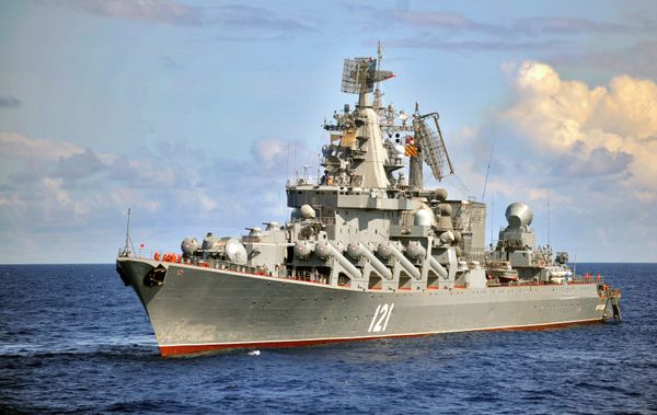 The Moskva guided missile cruiser, the flagship of Russia's Black Sea Fleet The Moskva guided missile cruiser, the flagship of Russia's Black Sea Fleet - Sputnik International