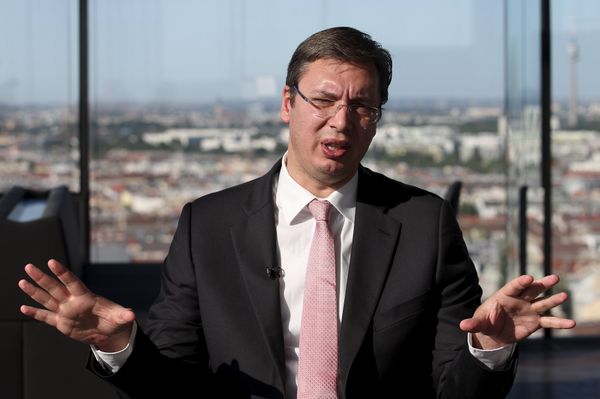 Serbian Prime Minister Aleksandar Vucic speaks during an interview with Reuters in Vienna, Austria, August 26, 2015 Serbian Prime Minister Aleksandar Vucic speaks during an interview with Reuters in Vienna, Austria, August 26, 2015 - Sputnik International