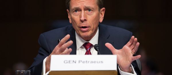 Former CIA Director David Petraeus testifies on Capitol Hill in Washington, Tuesday, Sept. 22, 2015, before the Senate Armed Services Committee hearing on Middle East policy Former CIA Director David Petraeus testifies on Capitol Hill in Washington, Tuesday, Sept. 22, 2015, before the Senate Armed Services Committee hearing on Middle East policy - Sputnik International