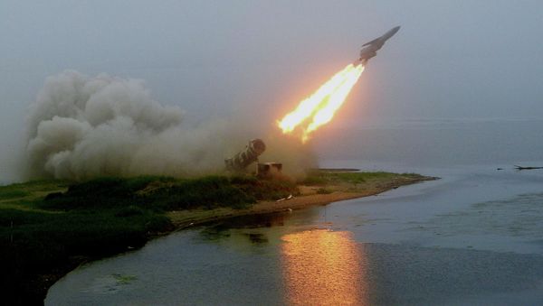 Launch of coastal rocket complex Redut - Sputnik International