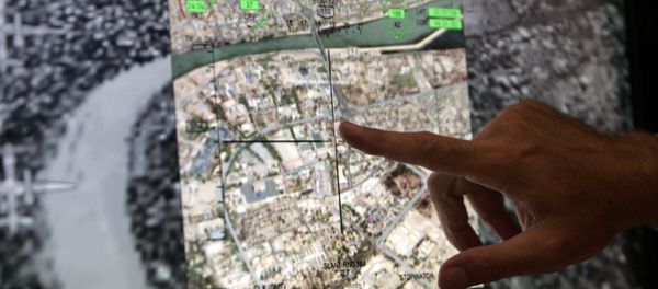 A screen of the system for unmanned drones. - Sputnik International