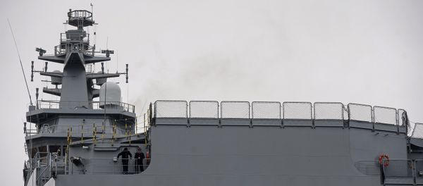 The Vladivostok amphibious assault ship of the Mistral class at the STX Europe shipyard in Saint-Nazaire The Vladivostok amphibious assault ship of the Mistral class at the STX Europe shipyard in Saint-Nazaire - Sputnik International