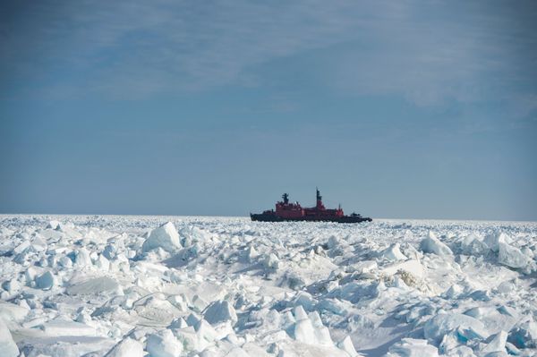 The atomic icebreaker Yamal during research carried out in the Kara Sea - Sputnik International