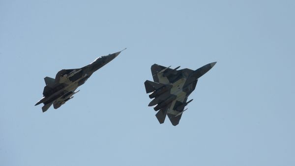 Russian fifth generation T-50 fighter jets Russian fifth generation T-50 fighter jets - Sputnik International
