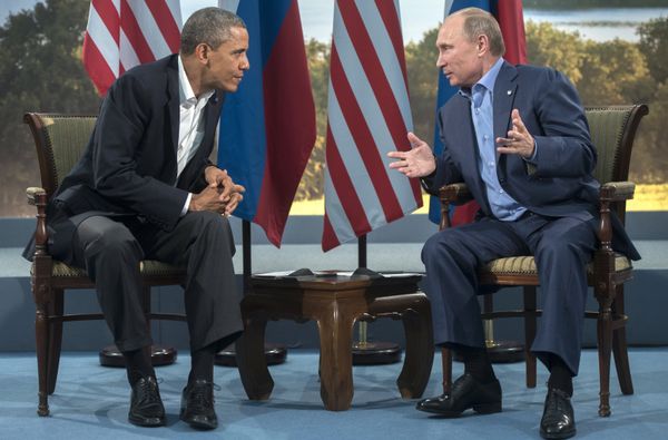 June 17, 2013. Russian President Vladimir Putin, right, and US President Barack Obama during a meeting at the G8 summit in Northern Ireland June 17, 2013. Russian President Vladimir Putin, right, and US President Barack Obama during a meeting at the G8 summit in Northern Ireland - Sputnik International