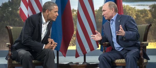 June 17, 2013. Russian President Vladimir Putin, right, and U.S. President Barack Obama during a meeting at the G8 summit in Northern Ireland June 17, 2013. Russian President Vladimir Putin, right, and U.S. President Barack Obama during a meeting at the G8 summit in Northern Ireland - Sputnik International
