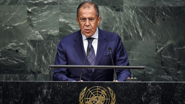 Russian Foreign Minister Sergey Lavrov speaks to the United Nations Sustainable Development Summit at the United Nations General Assembly in New York on September 27, 2015 Russian Foreign Minister Sergey Lavrov speaks to the United Nations Sustainable Development Summit at the United Nations General Assembly in New York on September 27, 2015 - Sputnik International