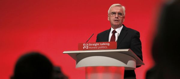 Members of the media photograph Britain's shadow Chancellor of the exchequer John McDonnell as he speaks at the annual Labour Party Conference in Brighton, southern Britain 28 September, 2015 Members of the media photograph Britain's shadow Chancellor of the exchequer John McDonnell as he speaks at the annual Labour Party Conference in Brighton, southern Britain 28 September, 2015 - Sputnik International