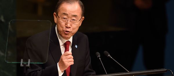 United Nations Secretary general Ban Ki-moon speaks at the 70th session of the United Nations General Assembly September 28, 2015 at the United Nations in New York - Sputnik International