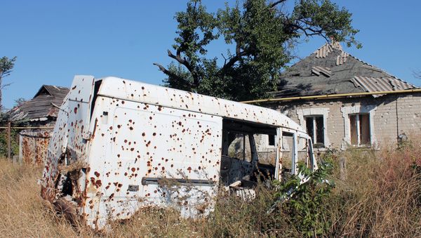 The village Veseloe in Donetsk region. 28.09.2015 The village Veseloe in Donetsk region. 28.09.2015 - Sputnik International