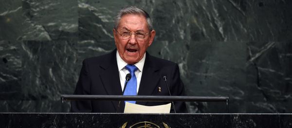 Cuban President Raul Castro addresses the 70th Session of the UN General Assembly September 28, 2015 in New York. Cuban President Raul Castro addresses the 70th Session of the UN General Assembly September 28, 2015 in New York. - Sputnik International