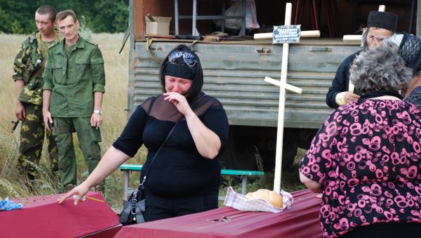 Funeral of militia men in Donetsk Region Funeral of militia men in Donetsk Region - Sputnik International