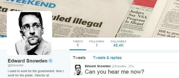 Edward Snowden's Twiitter account Edward Snowden's Twiitter account - Sputnik International