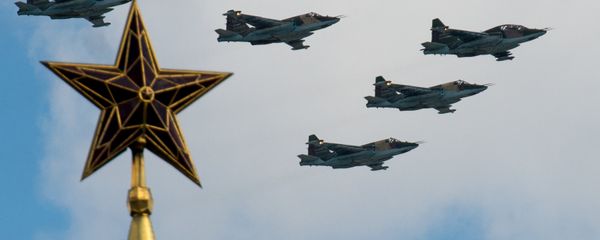 Sukhoi Su-25 aircraft seen here during the rehearsal of the Victory Parade's air show in Moscow - Sputnik International