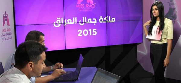 An applicant being interviewed at the auditions of Miss Iraq at Al-Mada TV studios in Baghdad An applicant being interviewed at the auditions of Miss Iraq at Al-Mada TV studios in Baghdad - Sputnik International