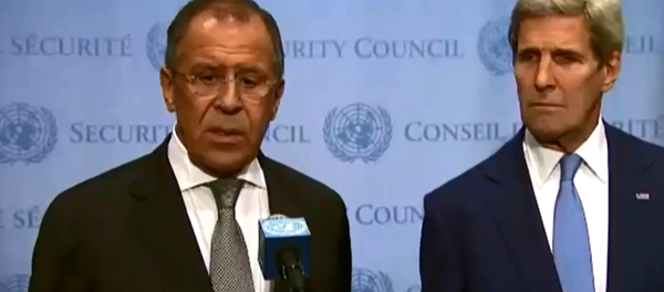 Lavrov, Kerry address media after discussions at United Nations - Sputnik International