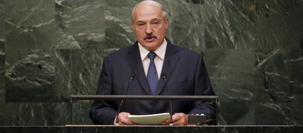 Belarus' President Alexander Lukashenko addresses a plenary meeting of the United Nations Sustainable Development Summit 2015 at the United Nations headquarters in Manhattan, New York Belarus' President Alexander Lukashenko addresses a plenary meeting of the United Nations Sustainable Development Summit 2015 at the United Nations headquarters in Manhattan, New York - Sputnik International