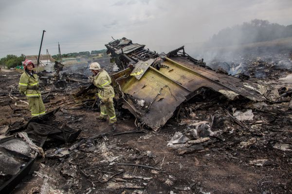 Rescuers seen at the site of the MH17 plane crash in Ukraine. File photo Rescuers seen at the site of the MH17 plane crash in Ukraine. File photo - Sputnik International