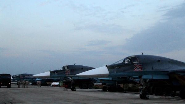 Sputnik Exclusive: Russian Sukhoi jets at airfield near Latakia - Sputnik International