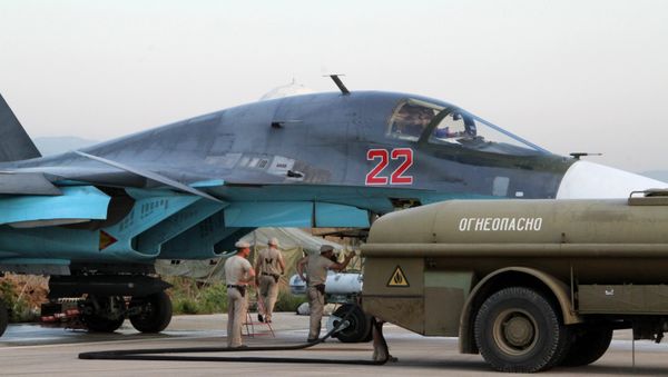 Sputnik Exclusive: Russian Sukhoi jets at airfield near Latakia - Sputnik International