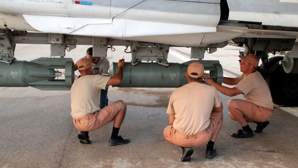 Sputnik Exclusive: Russian Sukhoi jets at airfield near Latakia Sputnik Exclusive: Russian Sukhoi jets at airfield near Latakia - Sputnik International