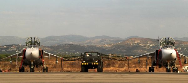 Sputnik Exclusive: Russian Sukhoi jets at airfield near Latakia Sputnik Exclusive: Russian Sukhoi jets at airfield near Latakia - Sputnik International