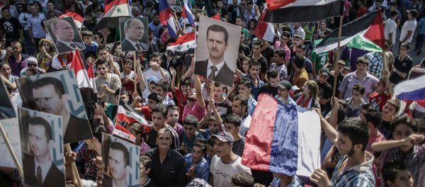 Rally to support Bashar al-Assad and Vladimir Putin in Latakia, file photo - Sputnik International