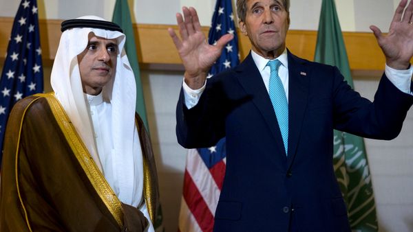 Secretary of State John Kerry, right, meets with Saudi Arabia's Foreign Minister Adel Al-Jubeir in New York, Saturday, Sept. 26, 2015. Secretary of State John Kerry, right, meets with Saudi Arabia's Foreign Minister Adel Al-Jubeir in New York, Saturday, Sept. 26, 2015. - Sputnik International
