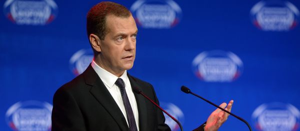 Prime Minister Dmitry Medvedev addresses plenary meeting during Sochi-2015 forum Prime Minister Dmitry Medvedev addresses plenary meeting during Sochi-2015 forum - Sputnik International