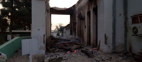 The burnt Doctors Without Borders hospital is seen after an explosion in the northern Afghan city of Kunduz, Saturday, Oct. 3, 2015. The burnt Doctors Without Borders hospital is seen after an explosion in the northern Afghan city of Kunduz, Saturday, Oct. 3, 2015. - Sputnik International